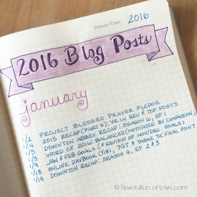 Top 5 BuJo Ideas in 2016 - Bullet Journal